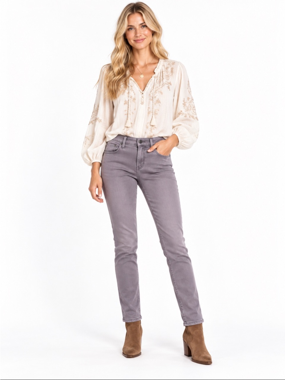 PAIGE Verdugo Ankle Skinny Jeans Faded Mulberry Size 26
